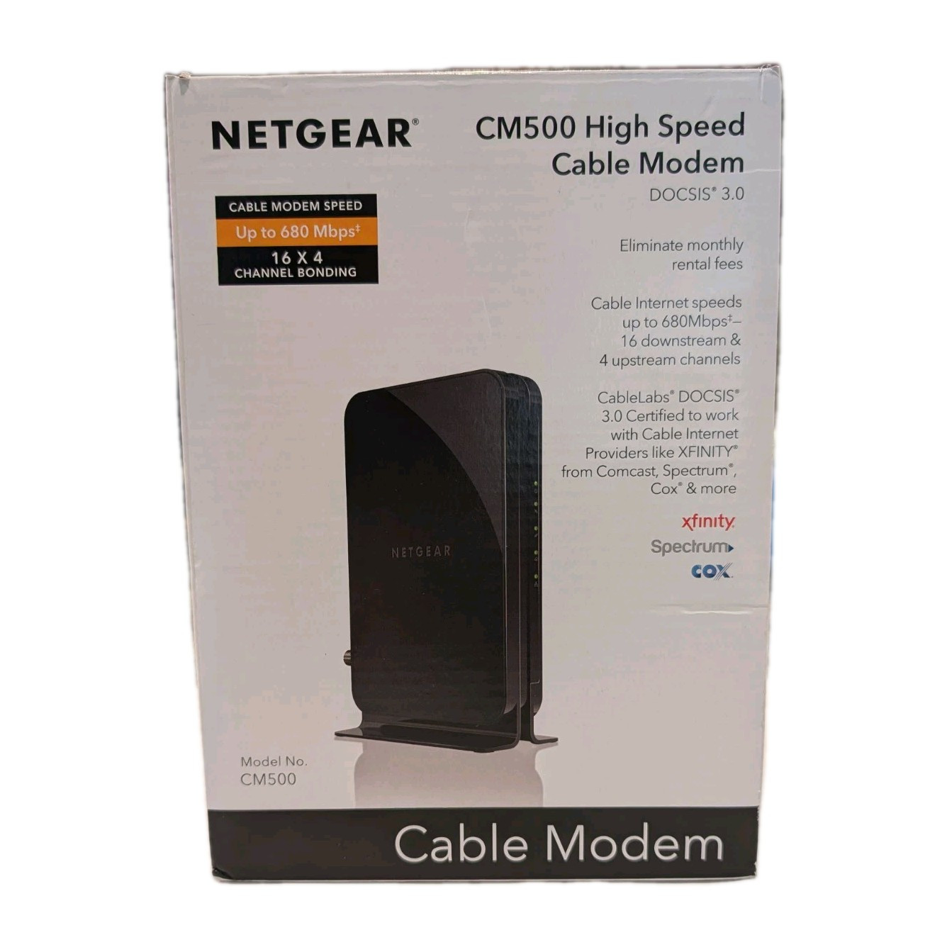 Netgear CM500 DOCSIS 3.0 High-Speed Cable Modem for Xfinity Cox Spectrum Comcast
