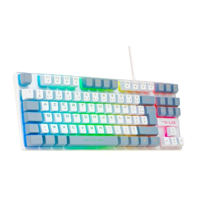 Clavier gamer anti-ghosting Keyz Caesium The G-Lab TKL avec touches réactives RGB