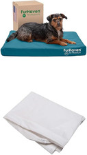 Dog Bed Mattress Style Deep Lagoon, Medium W/Same Size Waterproof Liner