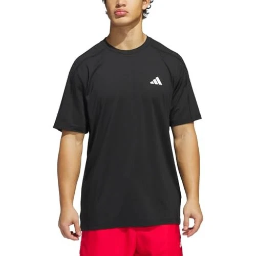 Adidas Men's Regular Fit Lightweight Active Tee | Black | Size-Large