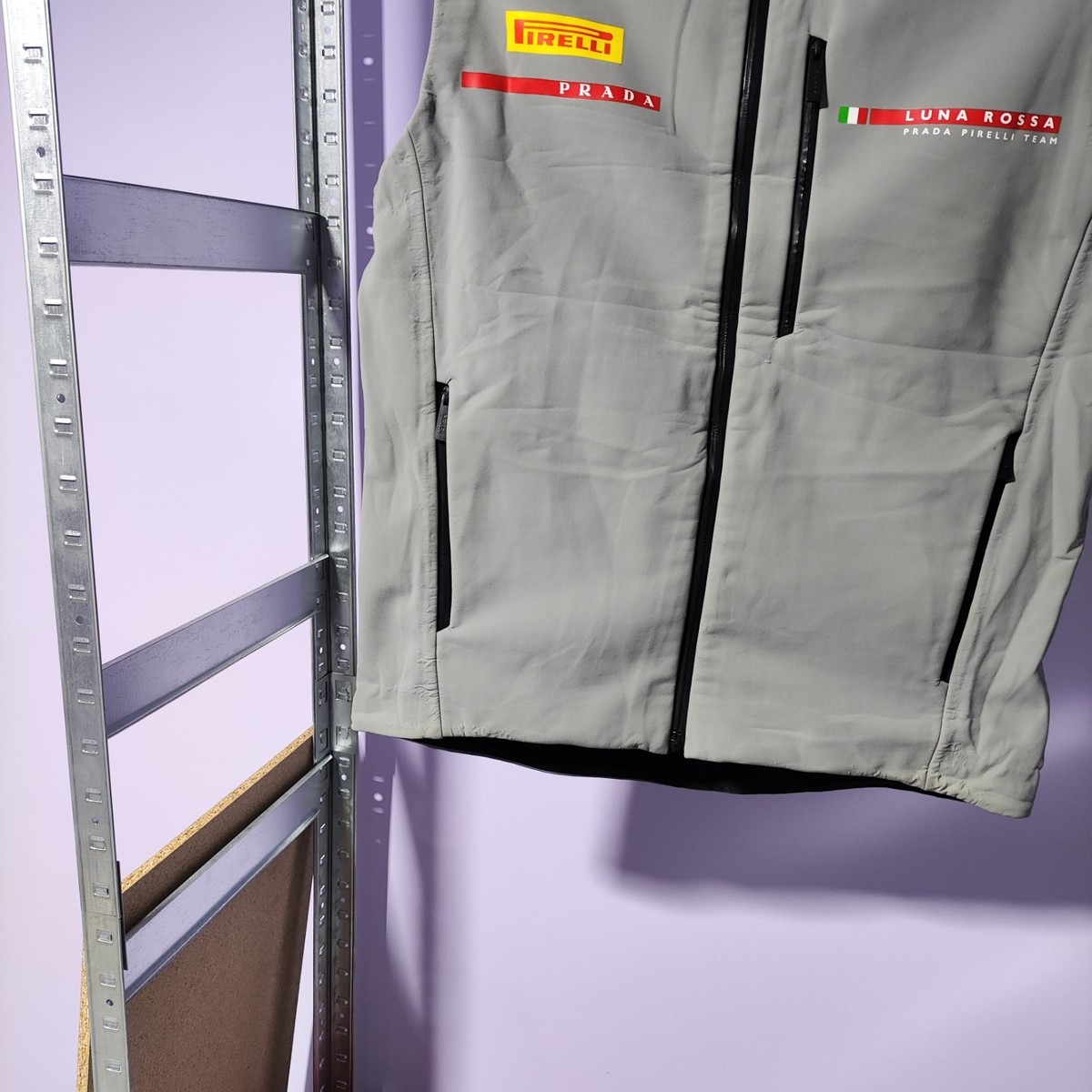 🦺 Prada Luna Rossa Pirelli Grey Technical Vest Full Zip Racing