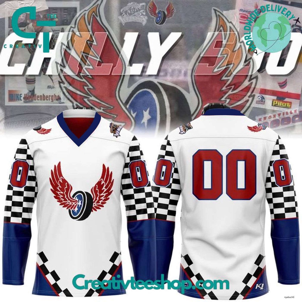 Personalized Knoxville Ice Bears Chilly 500 Speed Special Hockey