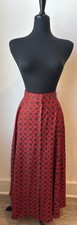VINTAGE, J. G. HOOK, Sz 12 100 Rayon, Paisley Print, Button Front Midi Skirt
