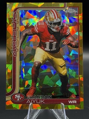 2025 Topps Chrome Brandon Aiyuk #266 Gold Ice Refractor /50 49ers