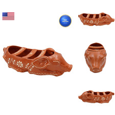 Ceramica Edgar Picas Traditional Portuguese Clay Terracotta Sleeping Pig