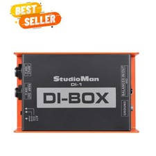 DI Passive DI Box, 1-Channel Balanced XLR/TRS, Ground Switch per Channel, 50K...