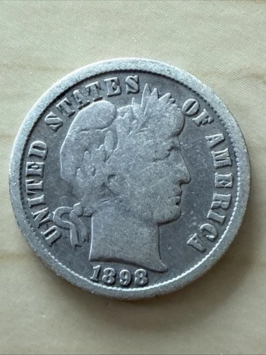 1898 Barber Silver Dime