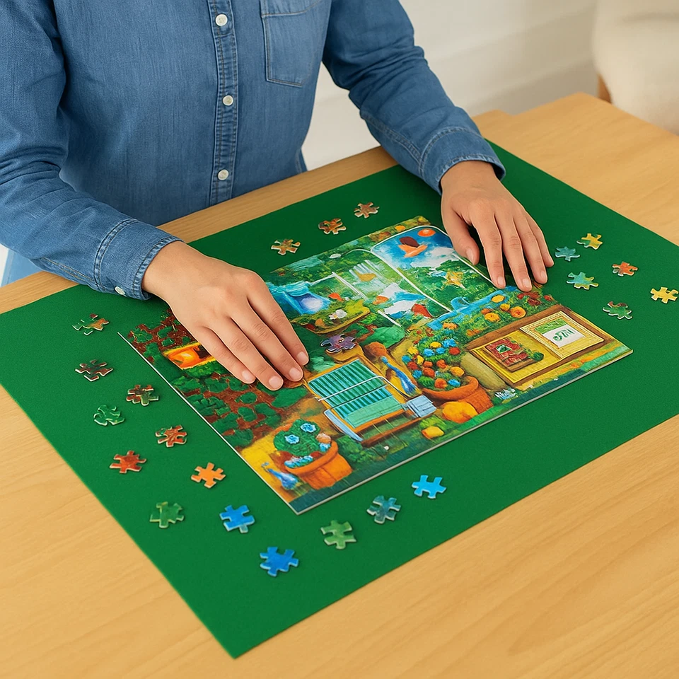 Puzzle Rollio Up Tappetino Rigido Conservazione Tubo & Cinghie fino A 1500 Pezzi - Immagine 3 di 4