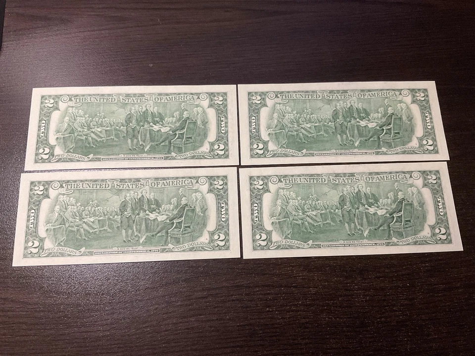 2003 $2 FRN lot of 4 notes in number sequence - Image 2 of 2