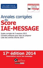 Annales corrigés du score IAE Message 2014, Association Score IAE Message