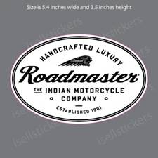 BM-12049 Indian Motorcycle Roadmaster Vinyl Bumper Sticker Window Decal
