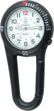 Black Clip On Carabiner Metal Fob Watch Paramedic Doctor Nurses New