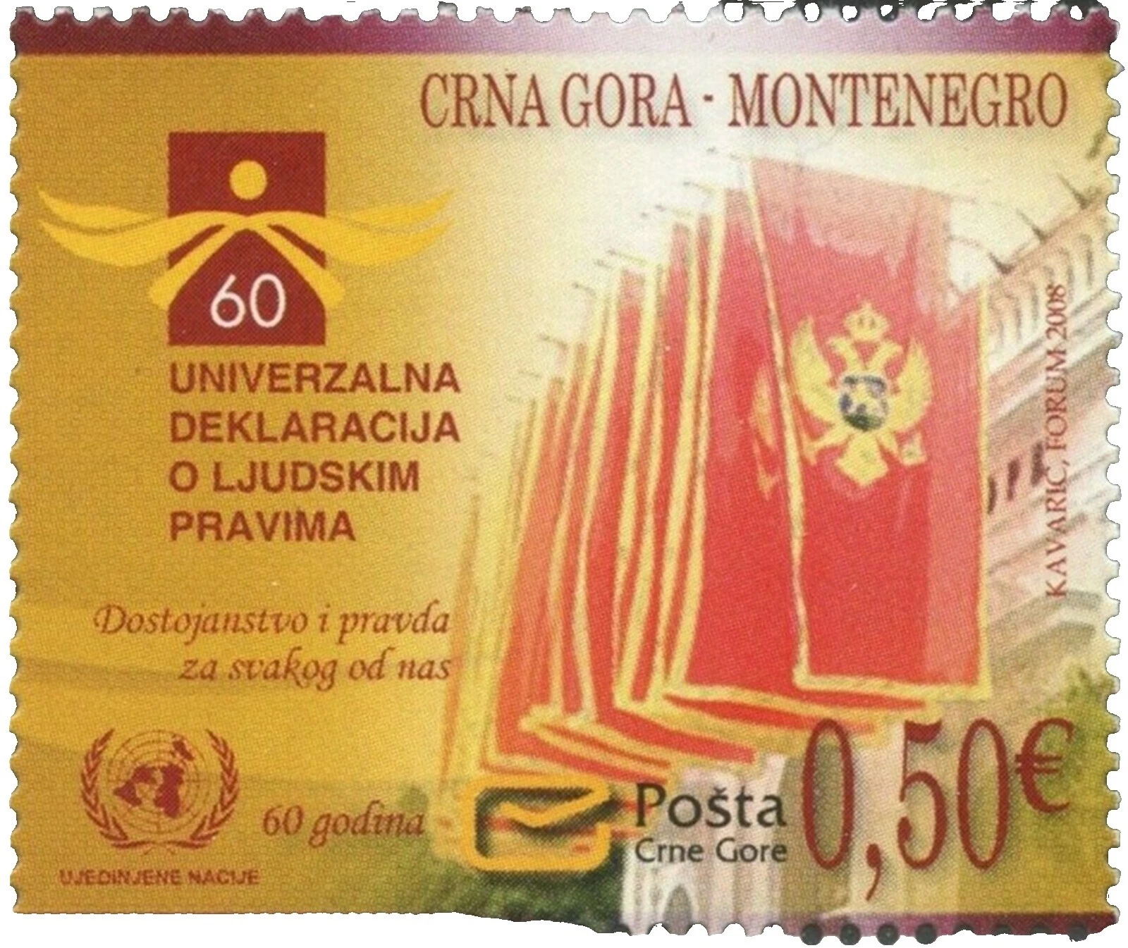Mint Hinged Postage Montenegrin Stamps