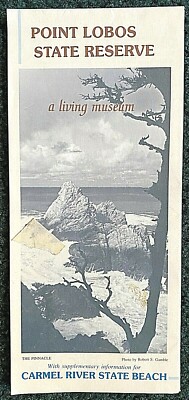 Vintage 1994 Point Lobos State Reserve Carmel River State Beach Brochure CA
