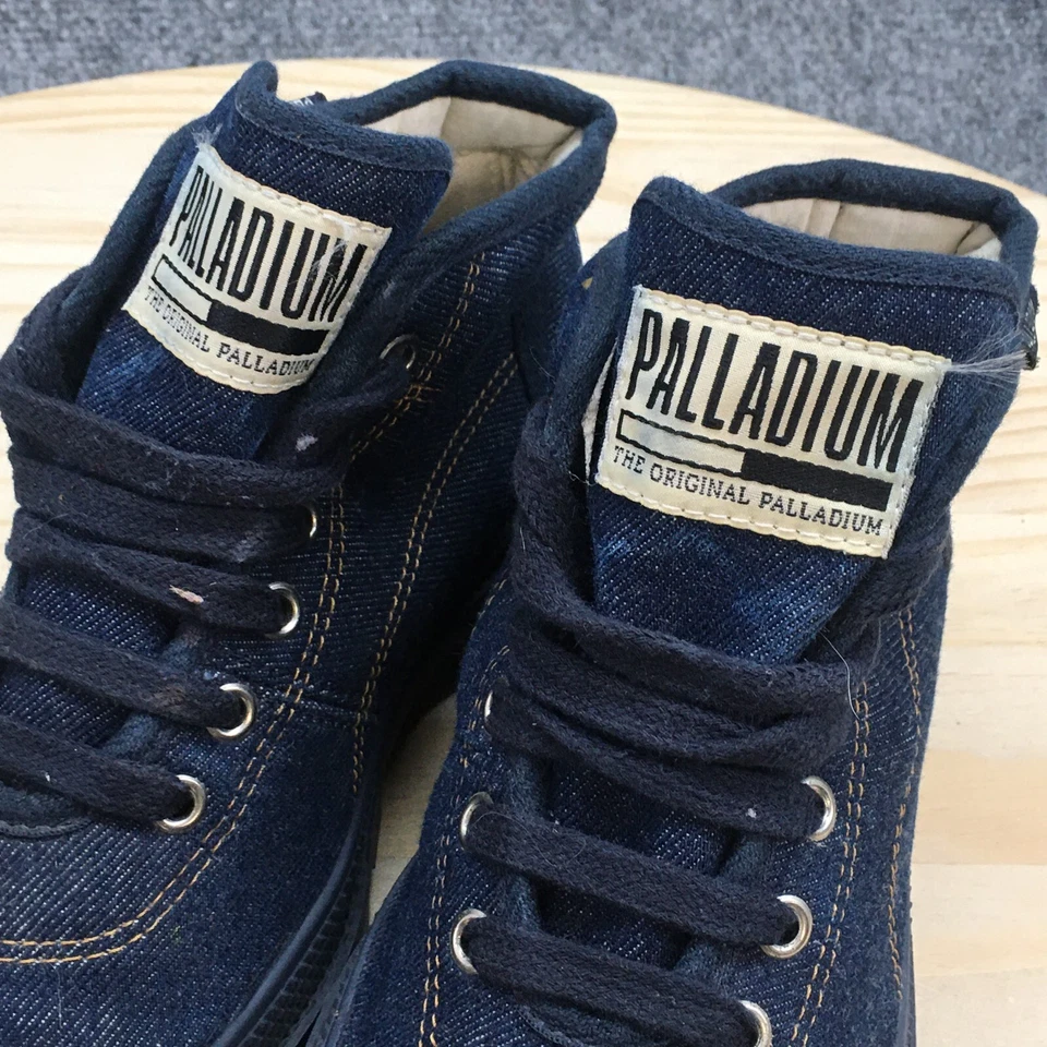 Botas Palladium Mujer 37 The Original Lugsole Botín Azul Denim Con Cordones Foto 4 de 4