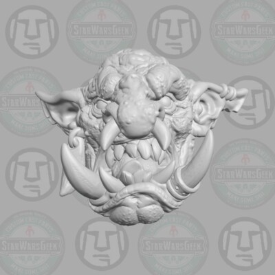 Gnokxx Goblin Warrior v5 custom head for Mythic Legions & other action figures