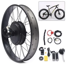 Ebike Fat Tire Bicycle Rear Hub Motor Conversion Snow Wheel Kit For 26"48V 1500W