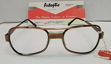 Vintage ARTOPTIC Italian Mens Antique Bronze Eyeglass Frames Designer Retro