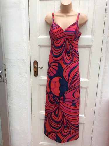 VINTAGE MAXI LONG STRAPPY SUMMER DRESS 