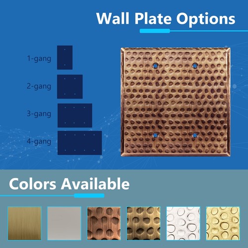 Blank Metal Wall Plate Stainless Steel Blank Outlet Cover Corrosion Resistant... - Picture 4 of 7
