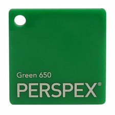 Perspex Acrilico Foglio 1000 x 500 x 3mm Solido Verde