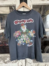 Vintage Motley Crue t shirt brockum 1991 grunge rocker thrashed brunout faded