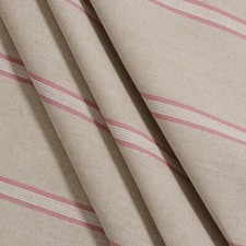Columbia Stripe Pink Fabric Linen Two Tone Cotton Curtains Cushions Upholstery