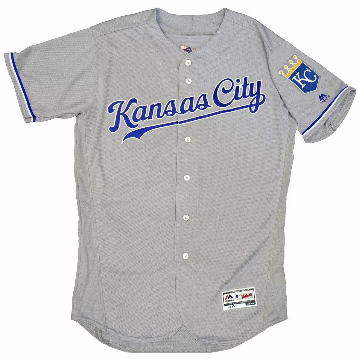 Kansas City Royals Majestic Road Flexbase Authentic Collection Team Jersey - Gray