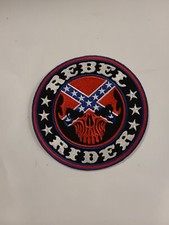 Patch Thermocollant Brodé Drapeau Rebel Rider 10cm ....