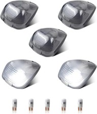 RUXIFEY Smoked Cab Roof Marker Lights w/5pcs LED Light Bulbs Running Light Lens