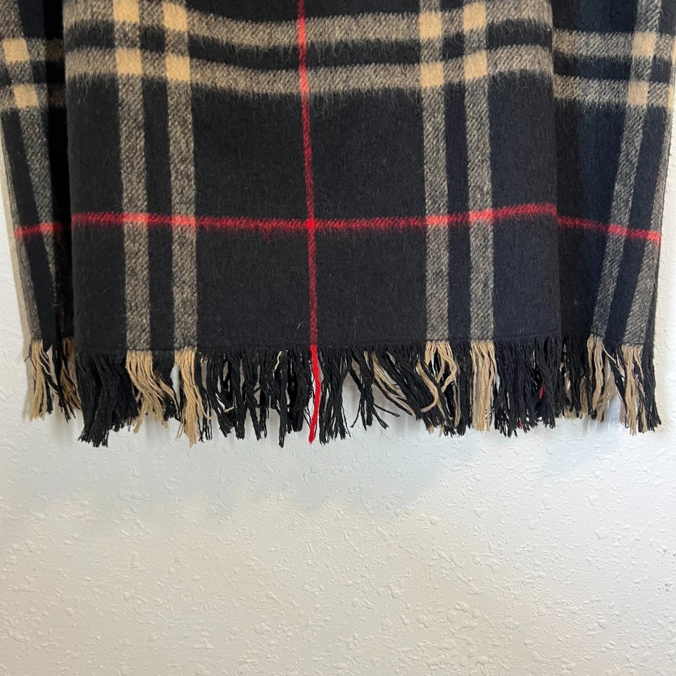 Falda Forrada Caqui Británica A Cuadros Mezcla Lana Negra Talla 12 Foto 4 de 4