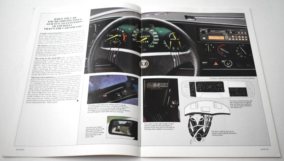 SAAB 900 UK SALES BROCHURE 1984 + TECHNICAL SPECIFICATIONS & COLOUR CHART - Image 3 of 4