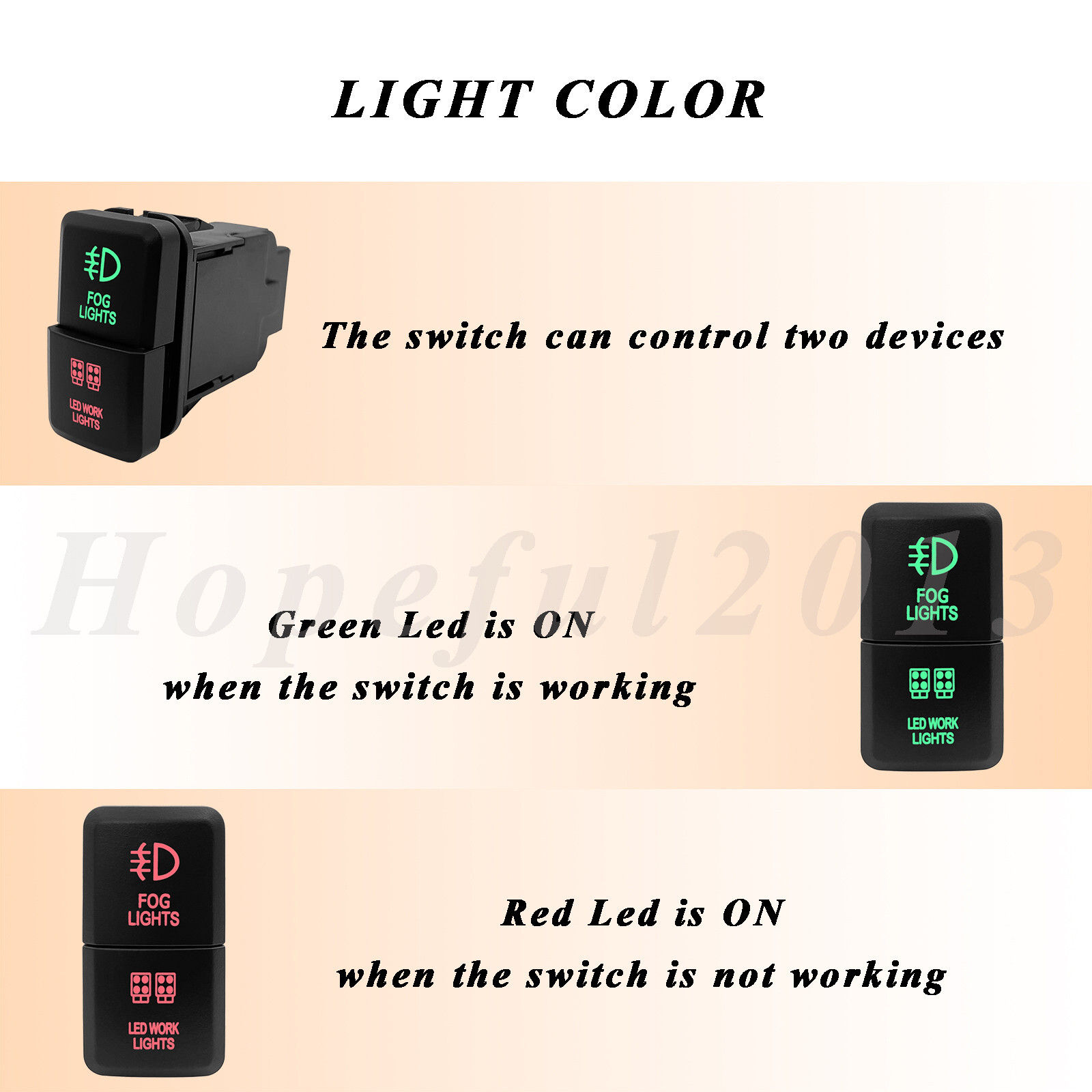 Toyota Replacement Switch 12V 39mm Toyota Style Fog Light Switch