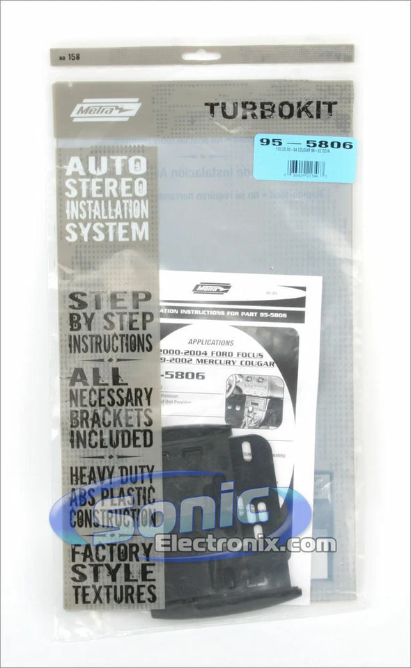 Metra 95-5806 双 DIN 安装仪表板套件适用于精选 1992 - 2004 福特 Mercury — 第 3/3 张图片