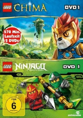 LEGO LEGENDS OF CHIMA DVD 1+NINJAGO DVD 1 (2 DVD 2 DVD NEU 