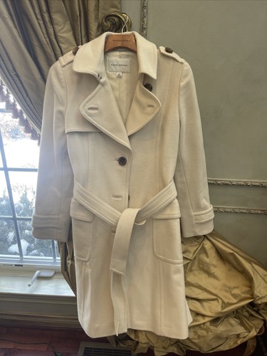 Cream/Ivory Wool Blend Coat/Jacket Size 