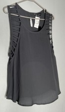Top de hombro Maite Perroni Colección para mujer talla L gris jaula NUEVO *Leer*