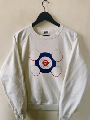 Vintage Y2K Bape A Bathing Ape X KAWS Bones Center Logo Crewneck White