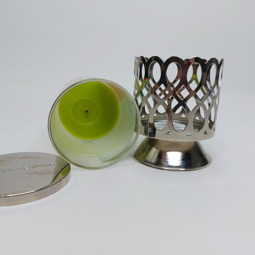 Bath & Body Works Stoppino Singolo Metallo Argento Piedistallo Design Geometrico Ovale - Foto 3 di 6