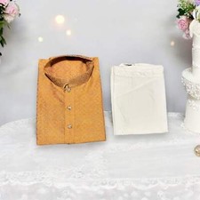 Traditional Boys Peach Kurta Pajama Set - 6411