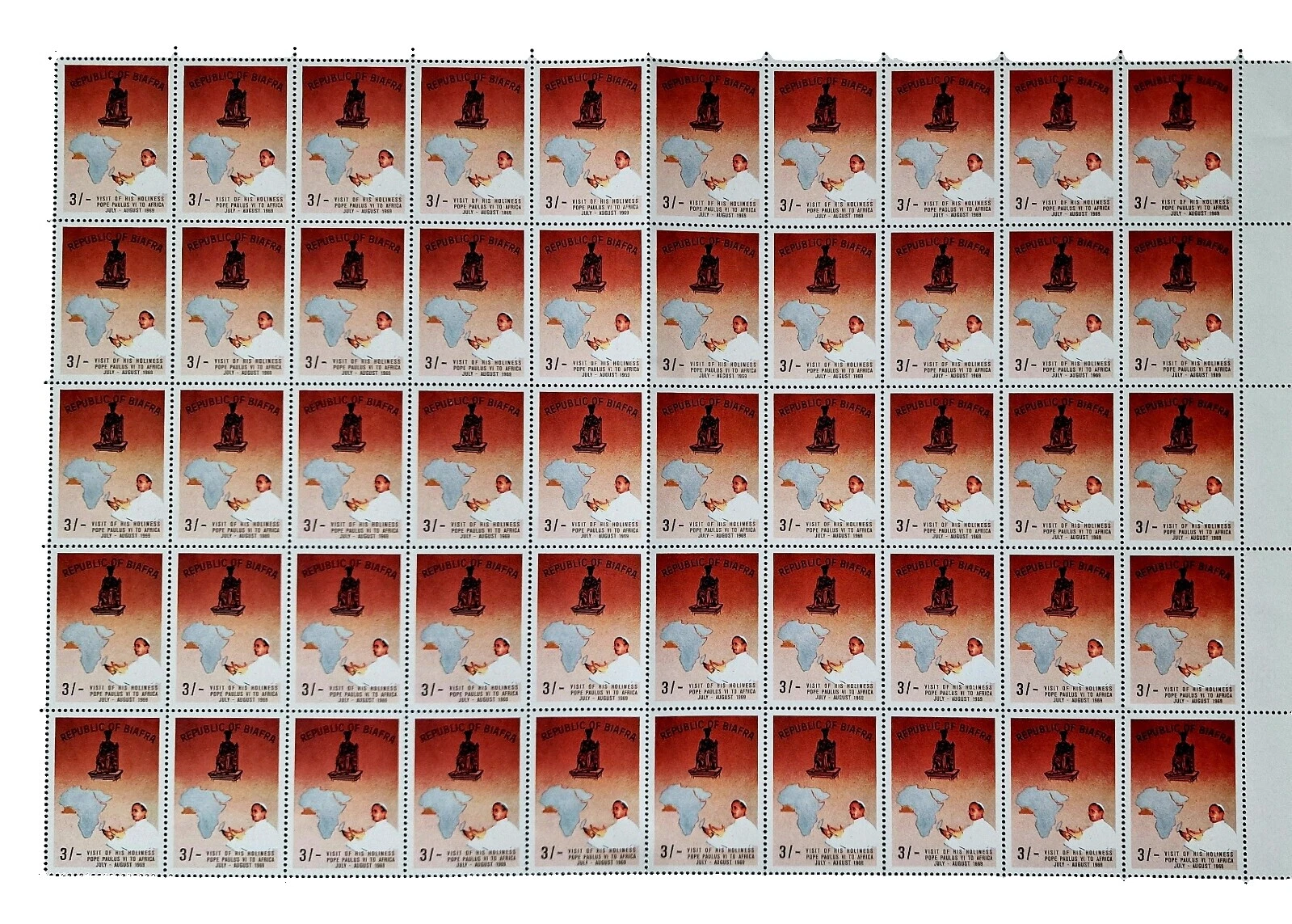 Full Sheet Nigerian Stamps (1960-Now)