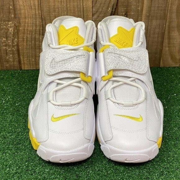 Nike CJ9574-100 Air Barrage Mid White Chrome Yellow Women's