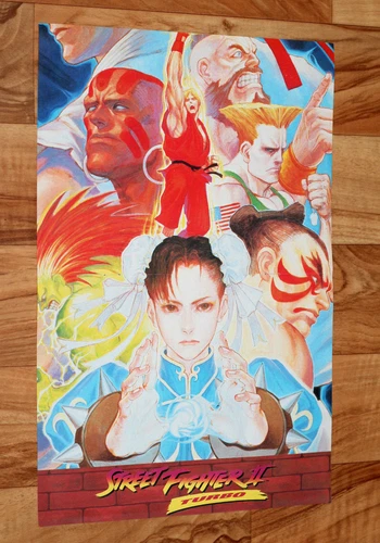 Street Fighter II 2 Turbo The World Warrior rare small Retro Poster 42x28cm SNES