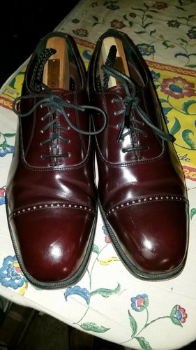 FLORSHEIM MENS BURGUNDY LEXINGTON CAP 