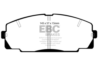 EBC Ultimax Front Pads for Toyota Hi-Ace Power Van Compact 2.5 TD KLH 2001 on