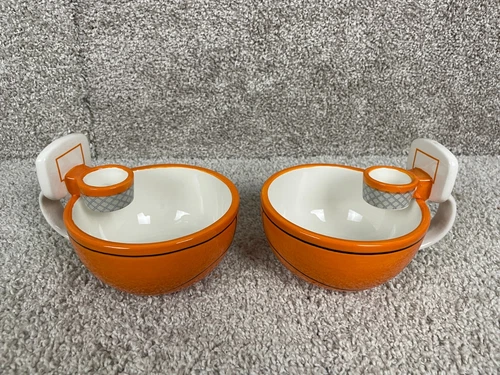 Set of 2 MAX'IS Creations 15oz/443ml The Mug With A Hoop Ceramic Orange