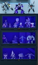 Minifigures Display Case 3 Tier LED Light Figure Diecast Car Toy Shelf Cabinet