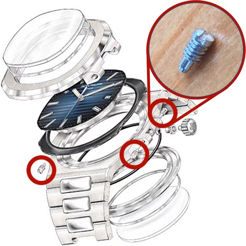 PP Patek Philippe Nautilus Watch Case Screw for Crown Position 5711 5712-image