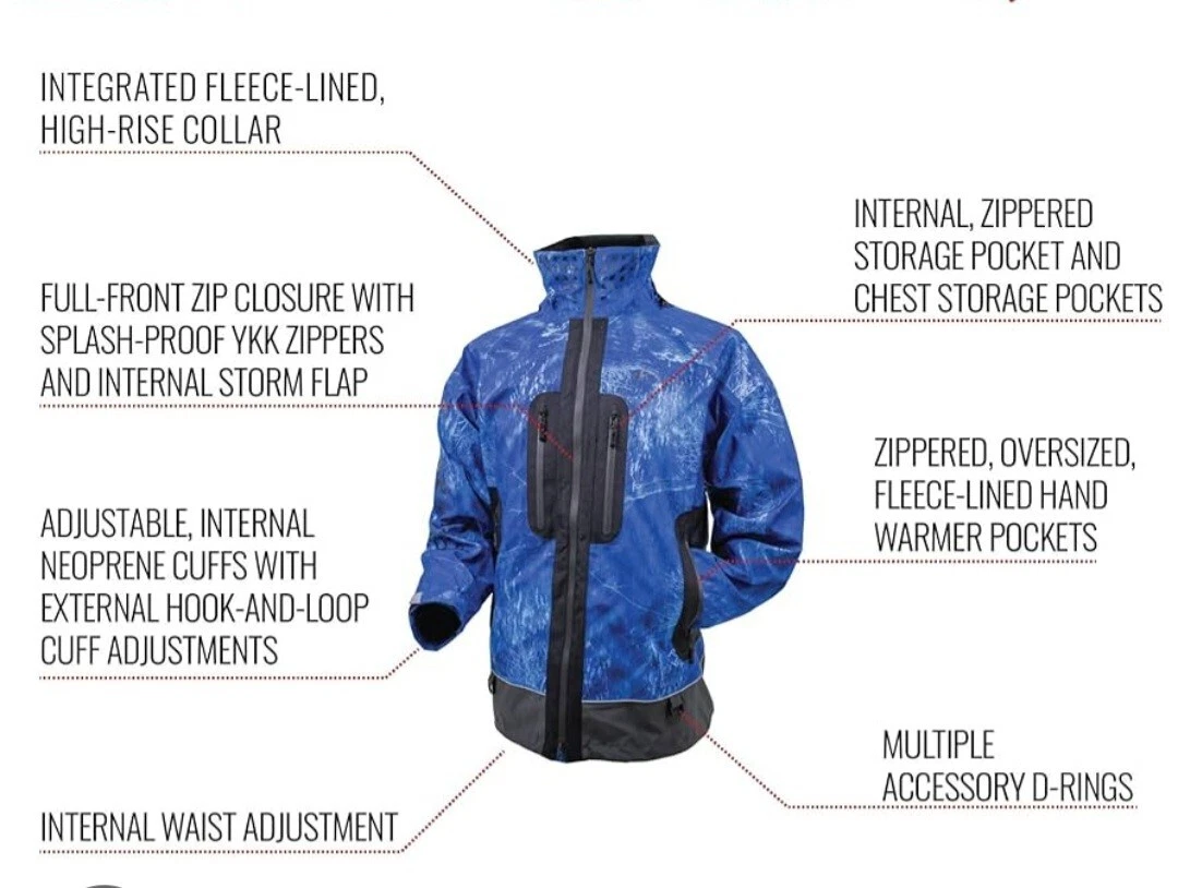 Limited Edition Frogg Toggs Pilot PRO Jacket Sz M Realtree Fishing Dark Blue - product detail image 2