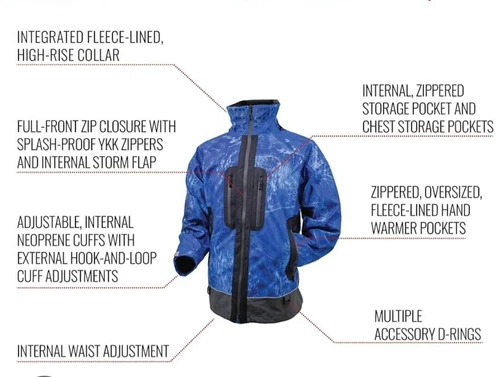 Limited Edition Frogg Toggs Pilot PRO Jacket  Sz M Realtree  Fishing Dark Blue  image 2